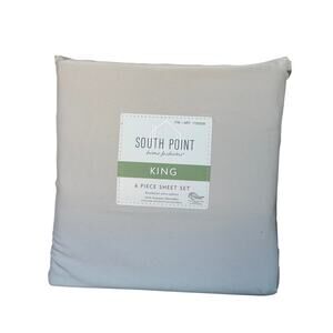 South Point sheets King 6 piece extra soft gray new